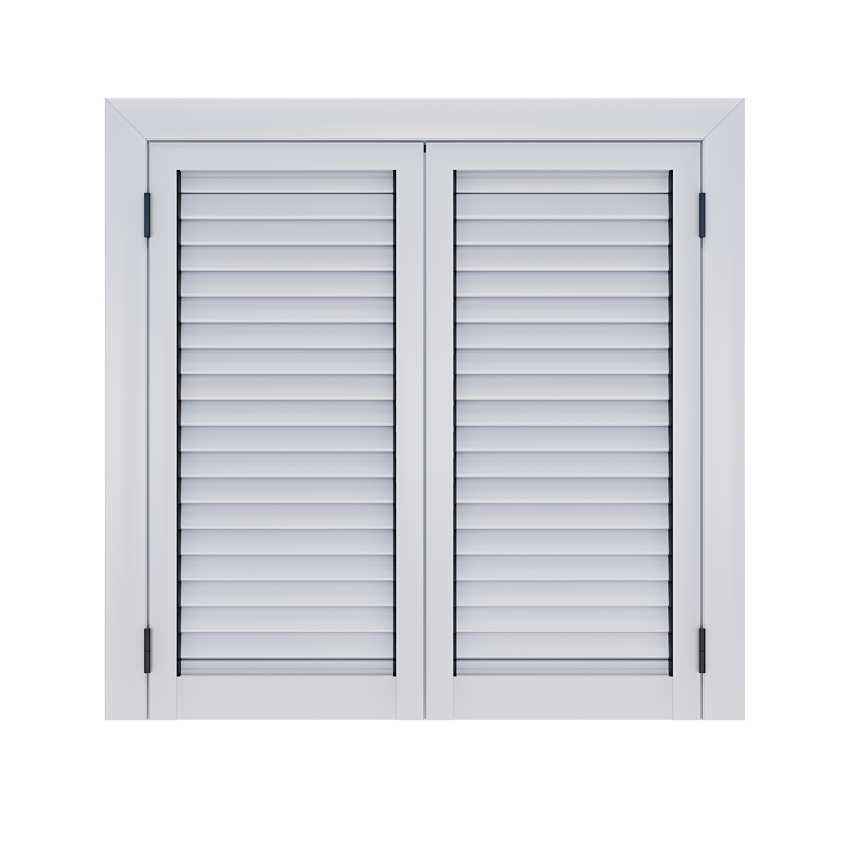 Persiana bianca con telaio linea Melissa vista esterna