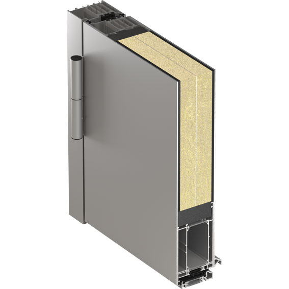 portoncini di ingresso in alluminio sezione