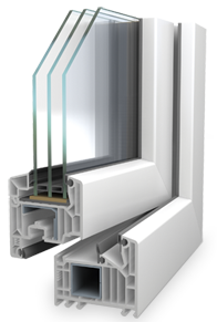 Serramento in pvc linea Chiara Veka softline MD82 antracite