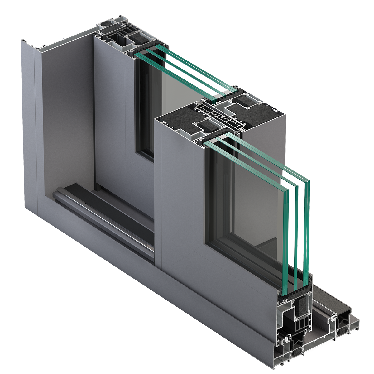 serramento in alluminio scorrevole origine